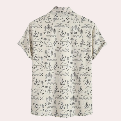 Mannen Overhemd met Leuke Print - Casual Stijl