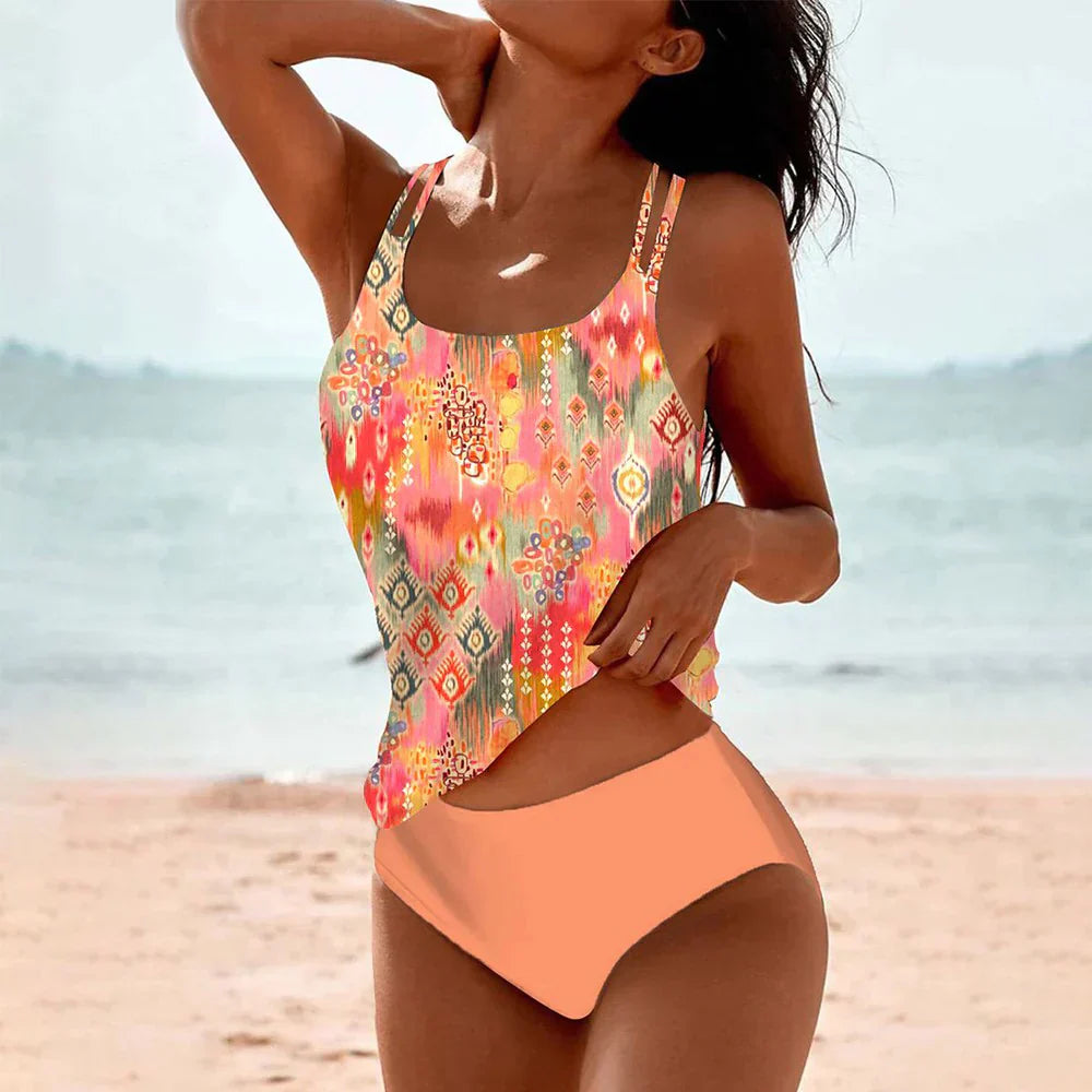 Dames Tankini Luxe Zomer Badpak met Pailletten