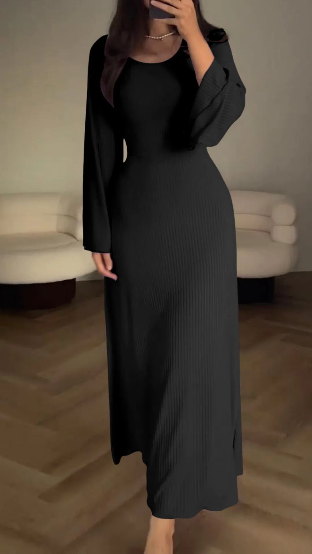Maxi Jurk Vetersluiting Stijlvol Lang Jurk Valencia - Mode Vibes