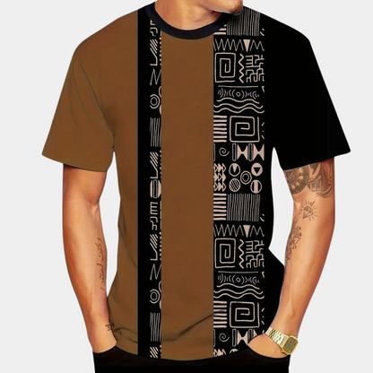 Kleurrijke Heren T-Shirt met Blokstrepen - Milo