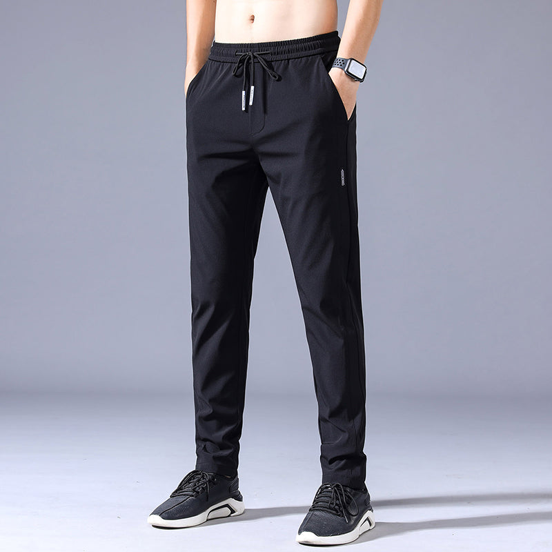 Dunne elastische joggingbroek Heren Effen Kleur Comfortabel - Mode Vibes