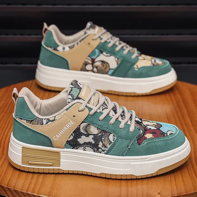 Canvas Sneakers Platform Zwart voor Mannen - Mode Vibes