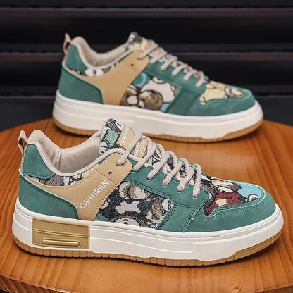 Canvas Sneakers Platform Zwart voor Mannen - Mode Vibes