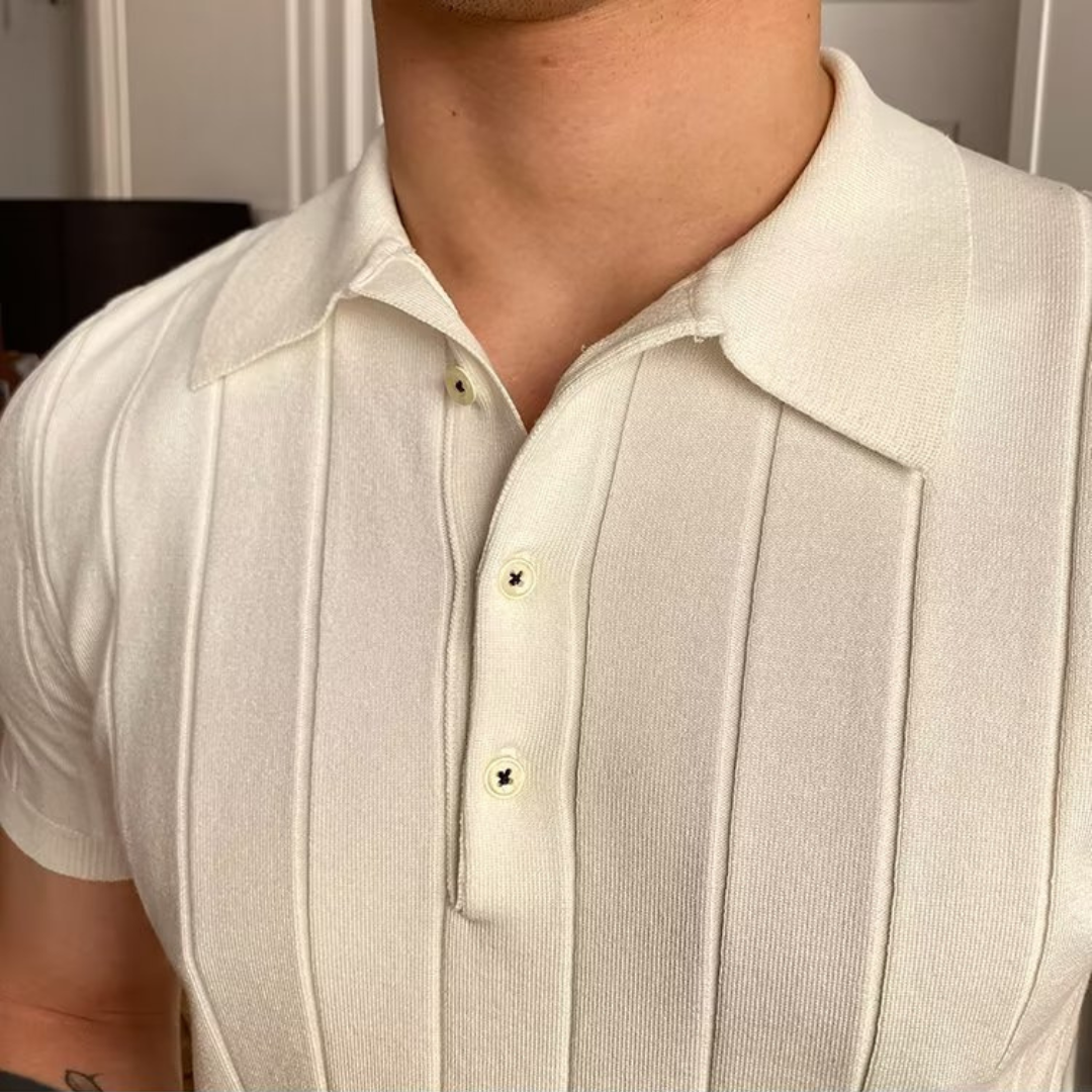 Herenselectie Polo Ribgebreid Katoen Mannen - Mode Vibes