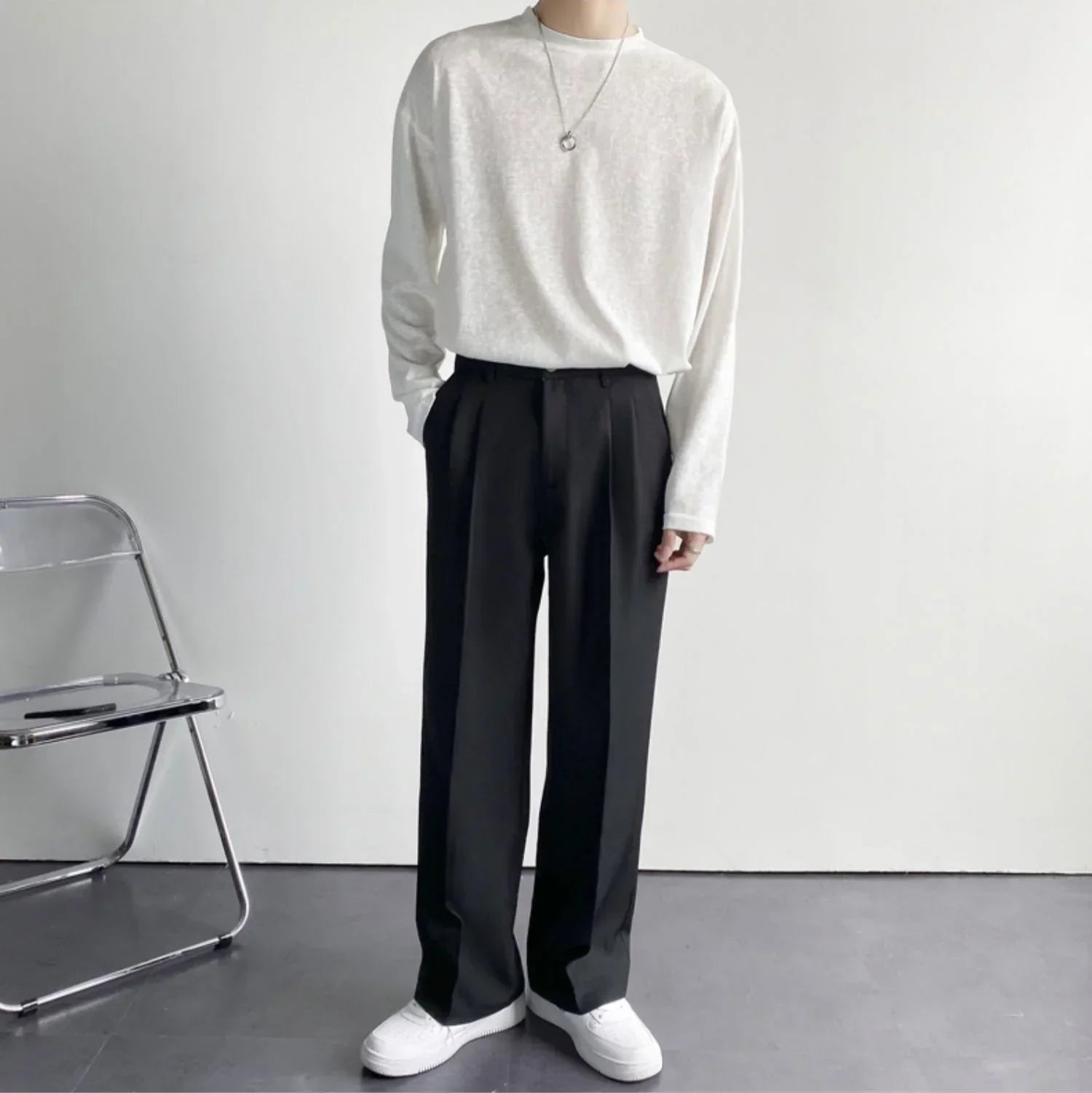 Lars | Stijlvolle Paris pantalon in de kleur Zwart voor heren in Formal stijl geschikt voor alle seizoenen.