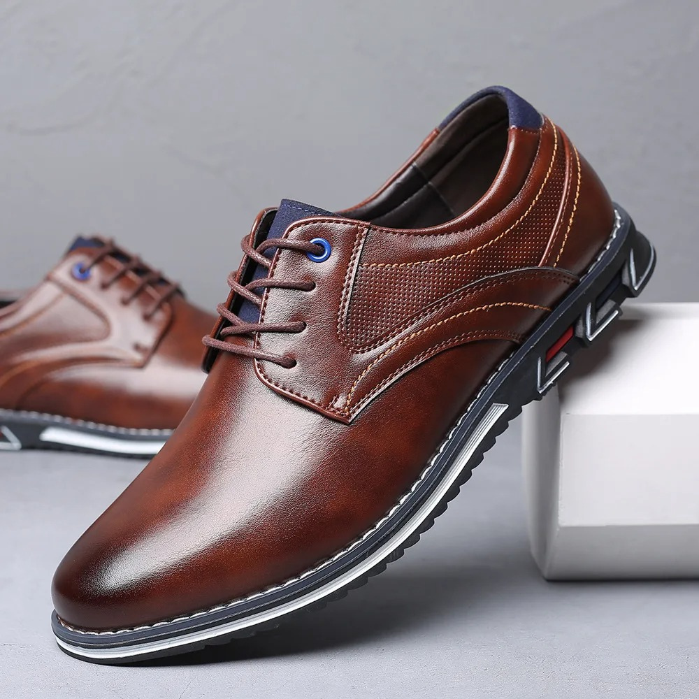 Leer Schoenen Gekleed Elegant Design - Mode Vibes
