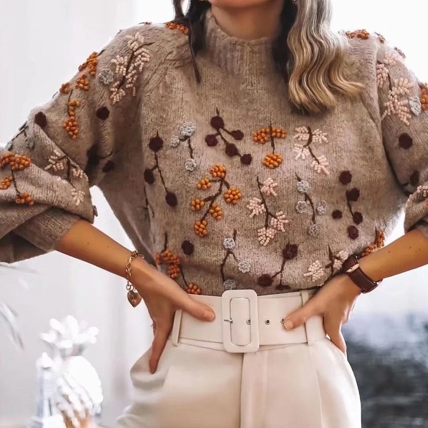 Dames Trui Zacht met Herfst Motief - Mode Vibes