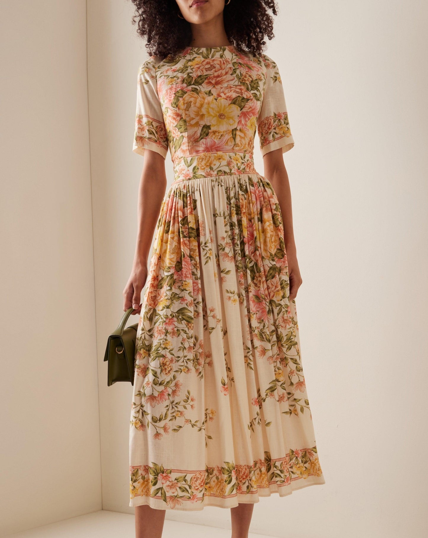 Bloemen MidiJurk met Elegante Rok Vrouwen Jurk Zomer