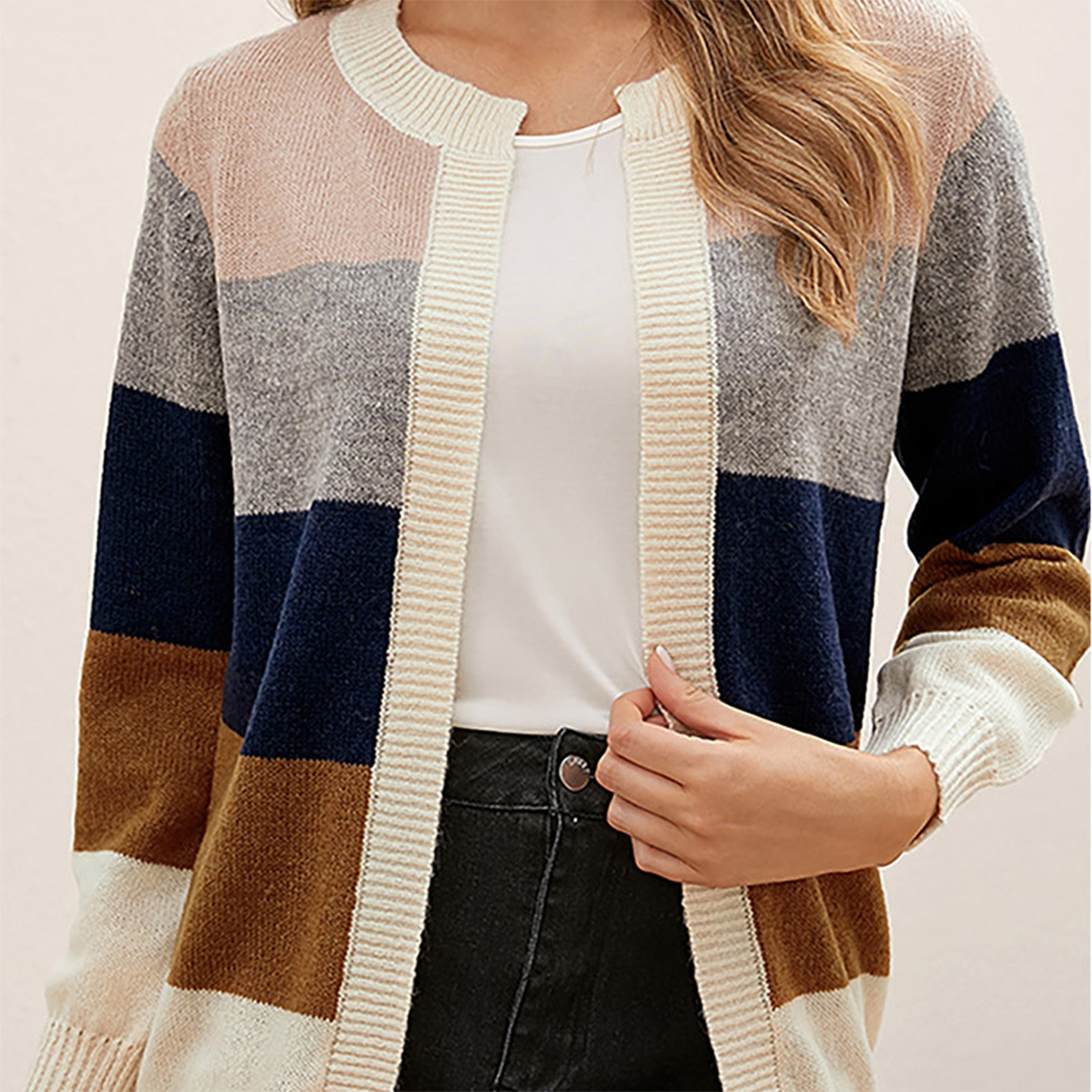 Vest met Dikke Strepen Gele en Blauw Streepjes - Mode Vibes