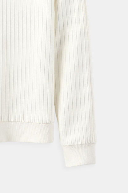Stijlvolle Ribbels Gebreide Heren Longsleeve Trui - Liam