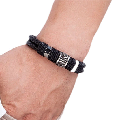 Leren Armband Geweven Stijl Lina - Mode Vibes
