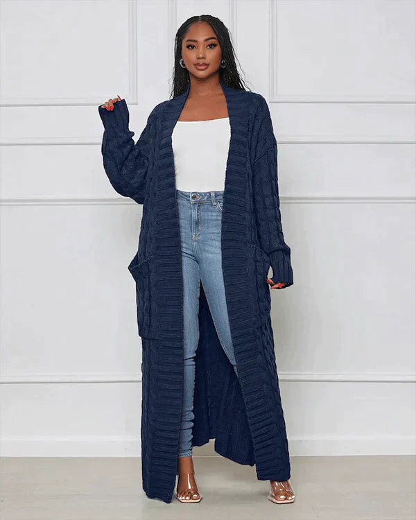 Vest met V-hals Casual Lange Theodora Stijl