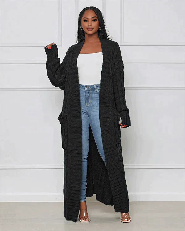 Vest met V-hals Casual Lange Theodora Stijl