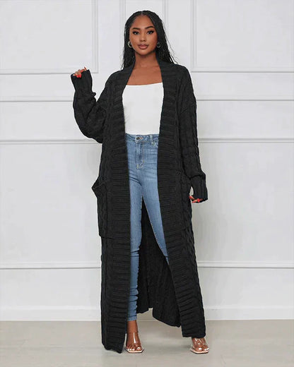 Vest met V-hals Casual Lange Theodora Stijl