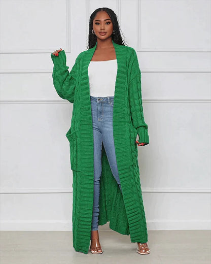 Vest met V-hals Casual Lange Theodora Stijl