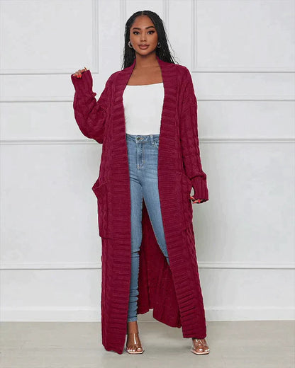 Vest met V-hals Casual Lange Theodora Stijl