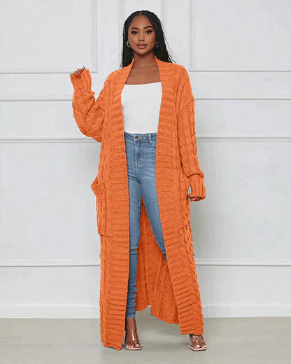 Vest met V-hals Casual Lange Theodora Stijl
