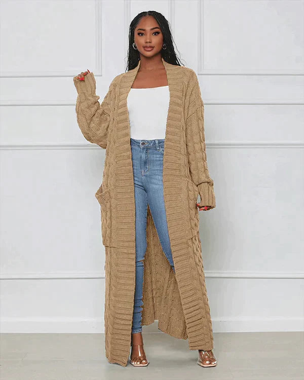 Vest met V-hals Casual Lange Theodora Stijl