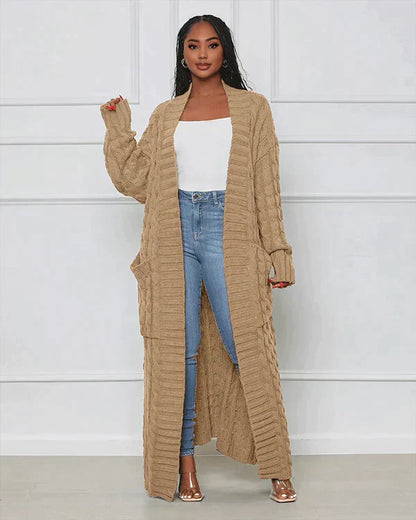 Vest met V-hals Casual Lange Theodora Stijl