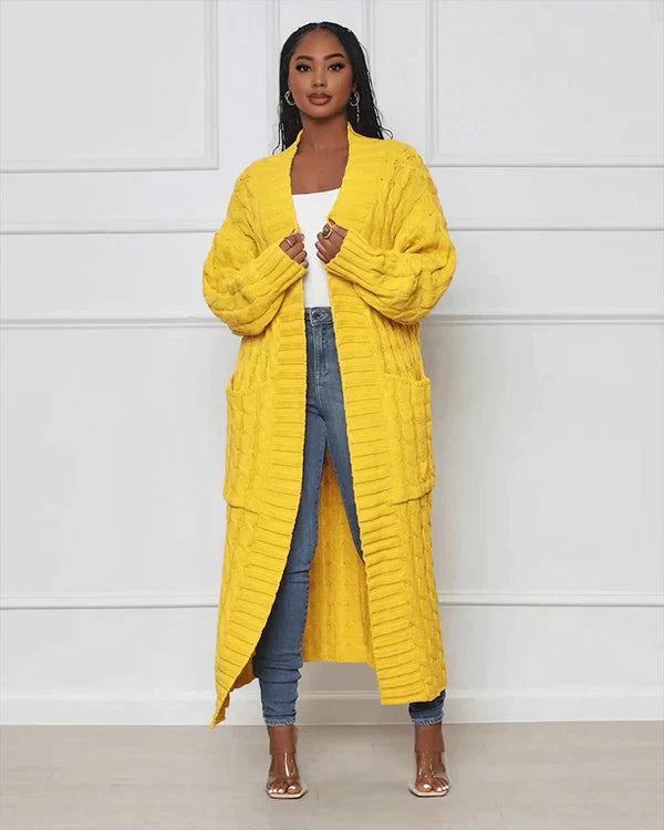 Vest met V-hals Casual Lange Theodora Stijl