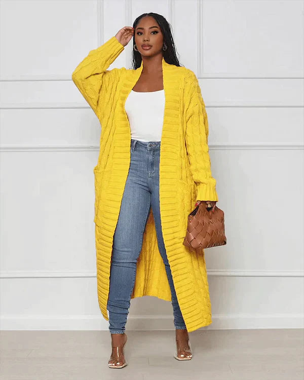 Vest met V-hals Casual Lange Theodora Stijl