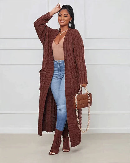 Vest met V-hals Casual Lange Theodora Stijl
