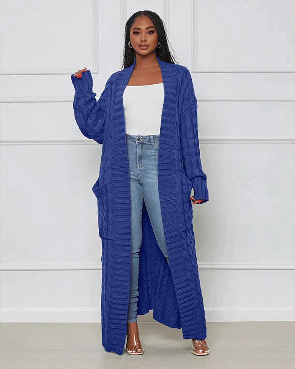 Vest met V-hals Casual Lange Theodora Stijl - Mode Vibes