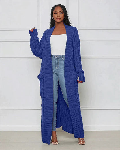 Vest met V-hals Casual Lange Theodora Stijl - Mode Vibes