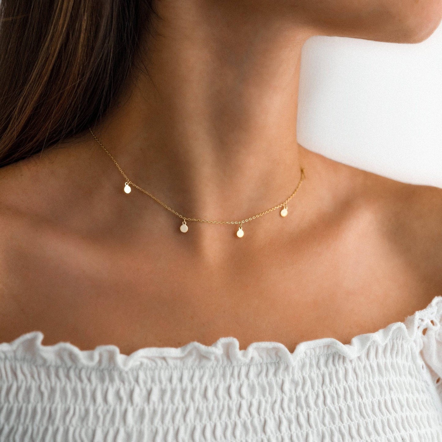 Kleine Halsketting Cirkels Zilver Aylin - Mode Vibes