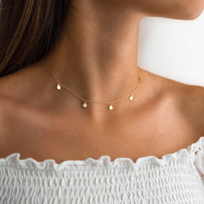 Kleine Halsketting Cirkels Zilver Aylin - Mode Vibes
