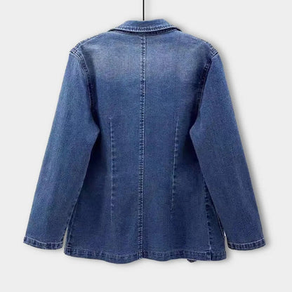 YUKA Denim Blazer Klassiek Moderne Stijl