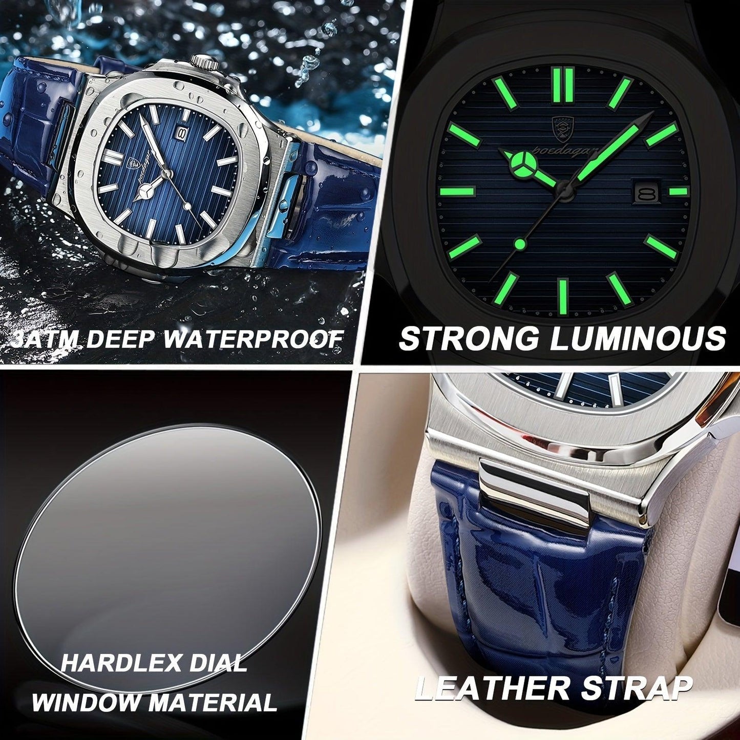 Herenhorloge Luxe Lederen Band Automatisch