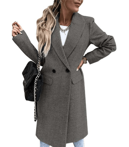 Azzurra | Cappotto di lana con tasche