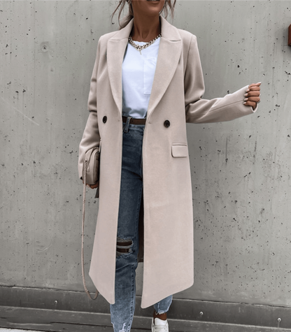 Azzurra | Cappotto di lana con tasche