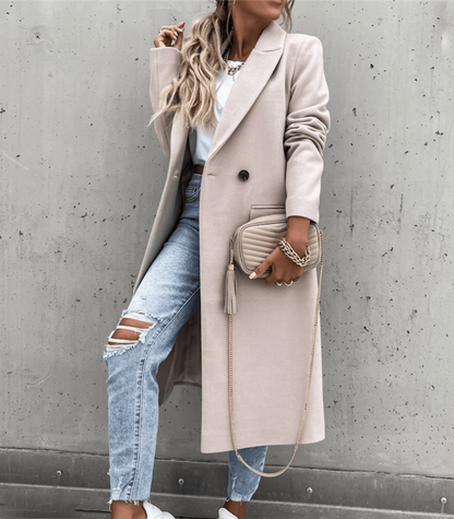 Azzurra | Cappotto di lana con tasche