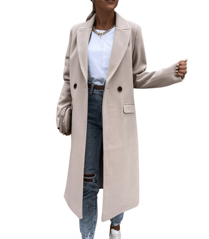 Azzurra | Cappotto di lana con tasche