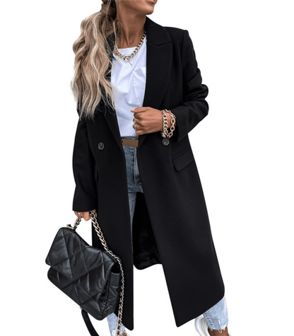 Azzurra | Cappotto di lana con tasche