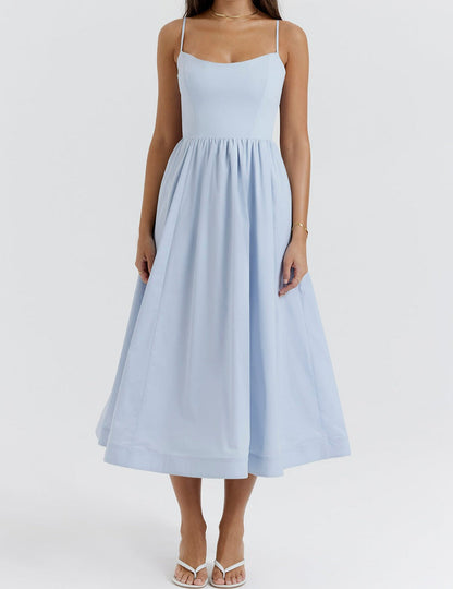 Elegante Strapless Jurk voor Vrouw Midi Lengte