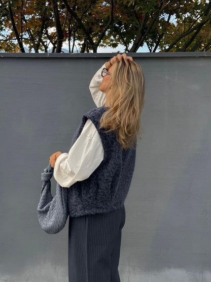 Luxe Mohair Vest Warme Vrouwen Vest
