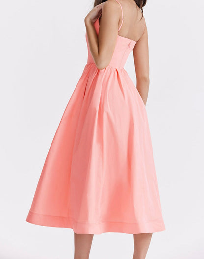 Elegante Strapless Jurk voor Vrouw Midi Lengte