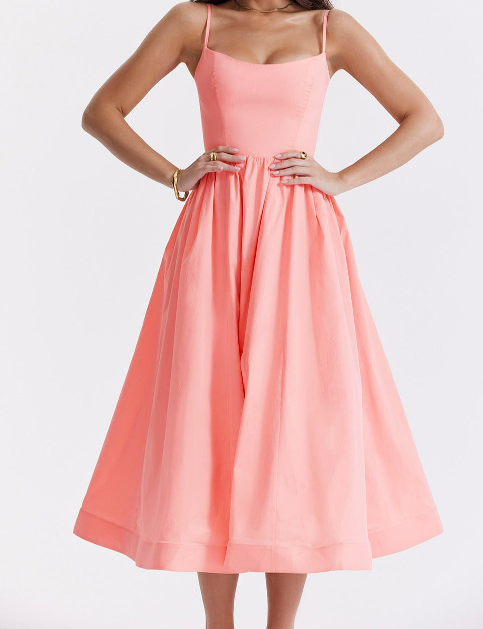 Elegante Strapless Jurk voor Vrouw Midi Lengte
