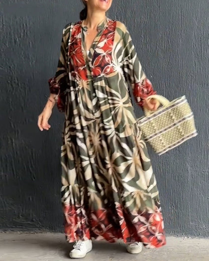 Vakantiejurk Loose Fit Bedrukt Zomerjurk - Mode Vibes