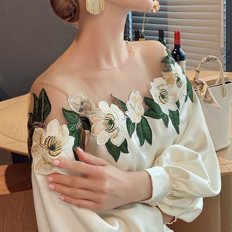 Bloemen Blouse Vrouwelijk Zomermodel - Mode Vibes