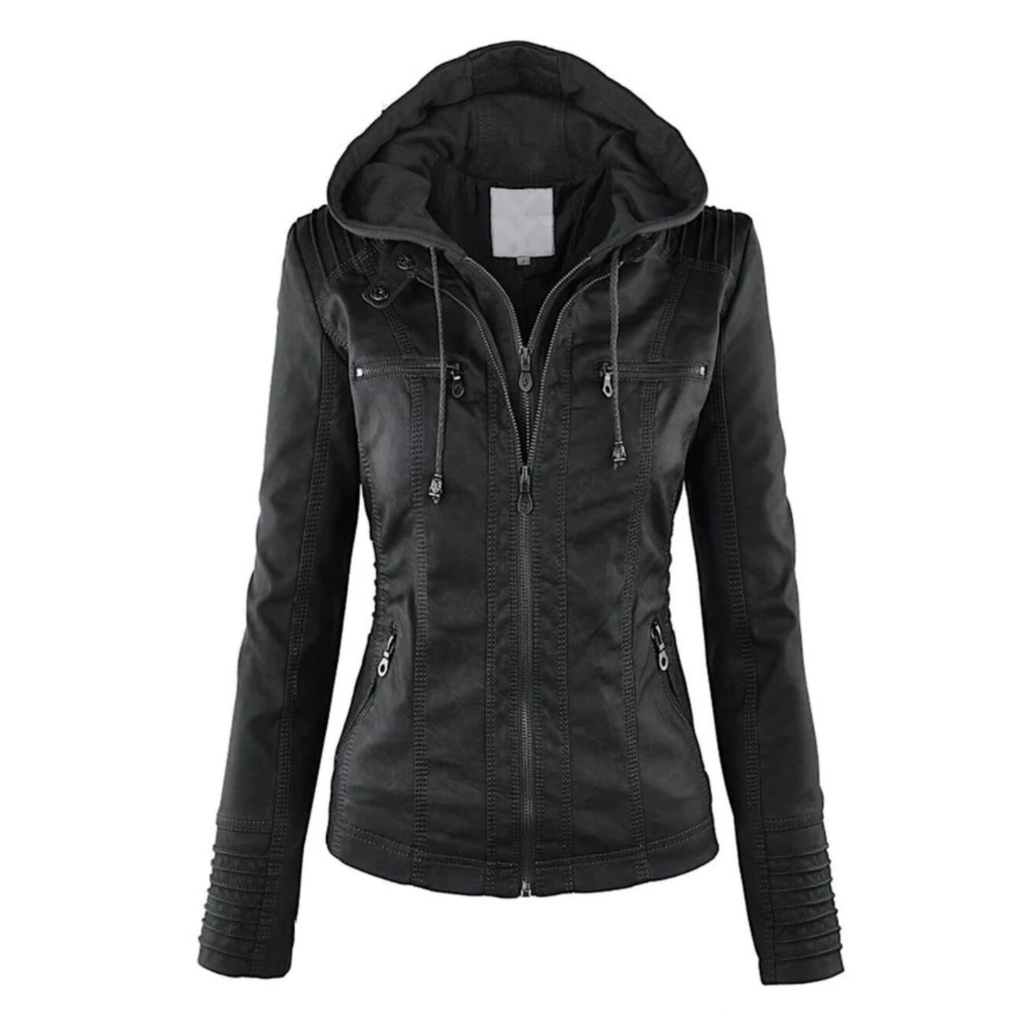 Leren Damesjas met Capuchon Elegant en Warm - Mode Vibes