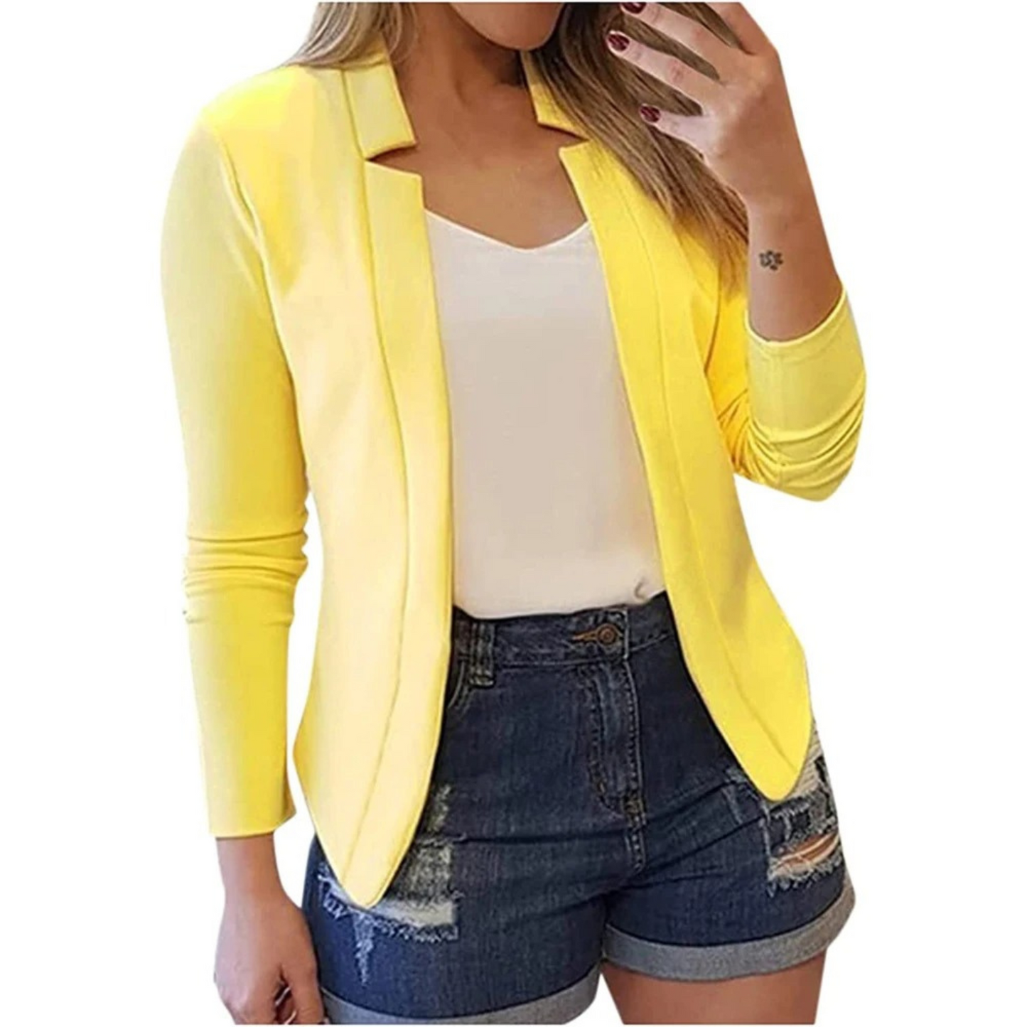 Kleine Dames Blazer Elegante Simpele Stijl - Mode Vibes