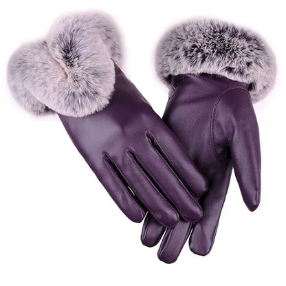 Leren Handschoenen Warm en Stijlvol voor Dames - Mode Vibes