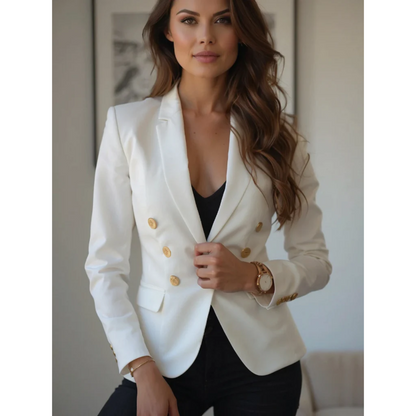 Dames Blazer Katoen Comfortabel Met Knopen - Mode Vibes