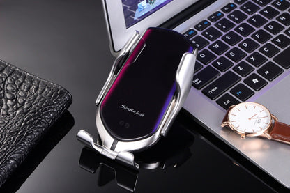 Automatische Telefoonhouder met Draadloze Oplader en Sterke Grip