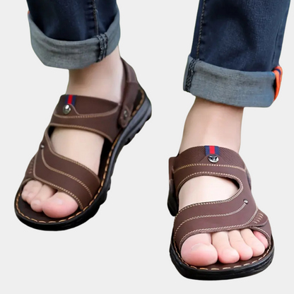 Leren Sandalen Heren Zomerklassieker Casual Stijl