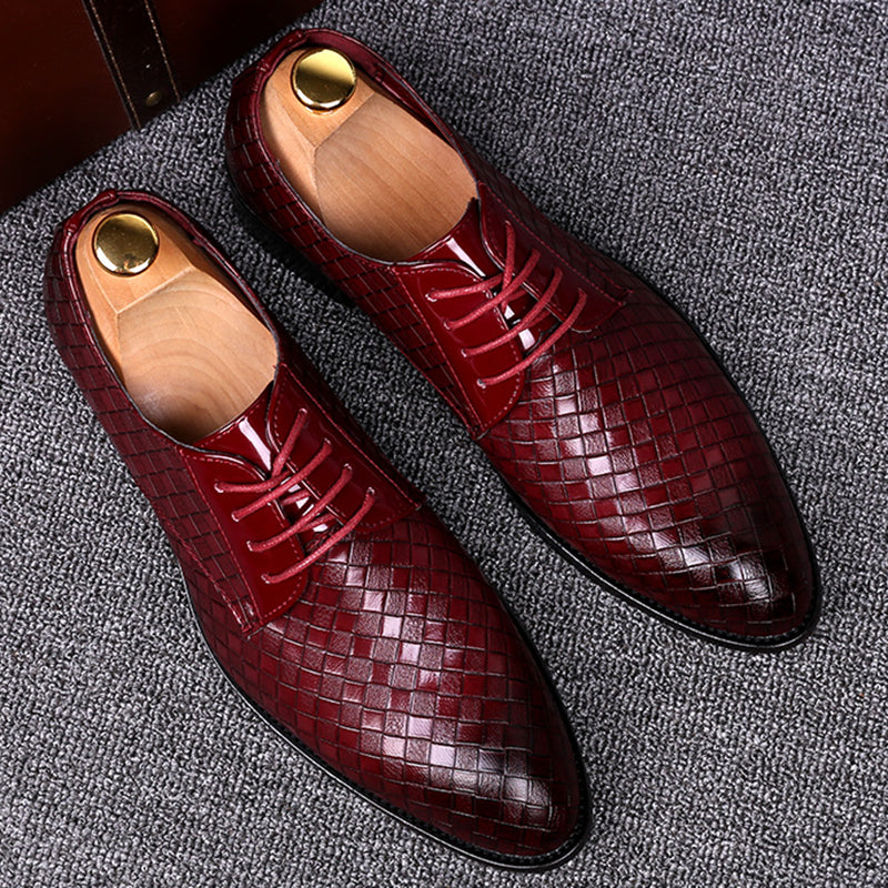 Leren Veterschoenen voor Mannen Formal Black - Mode Vibes